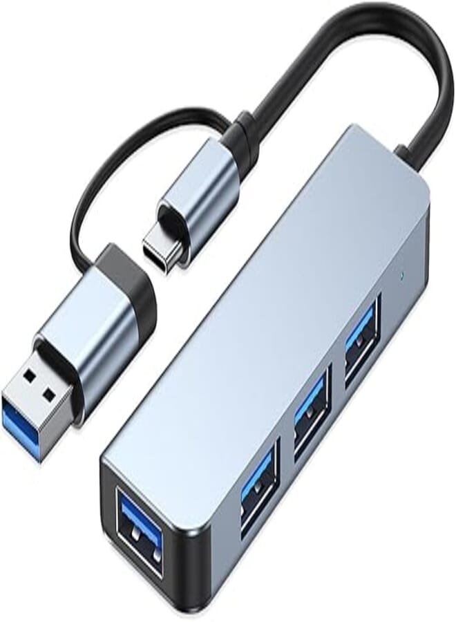 vienon USB Hub 3.0 with 4 Ports, Aluminum USB C to USB 3.0 Hub USB Splitter for MacBook, Mac Pro/Mini, iMac, Ps4, PS5, Surface Pro,Flash Drive, Samsung and More USB-C Laoptop